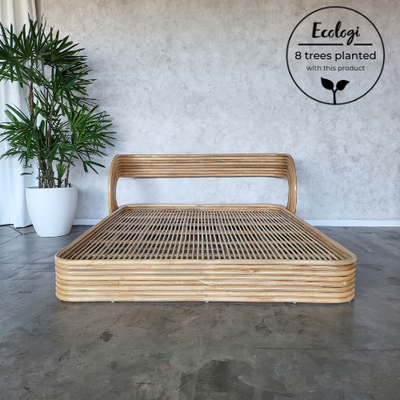 Adele Rattan Bed Double (Pre Order Aug)