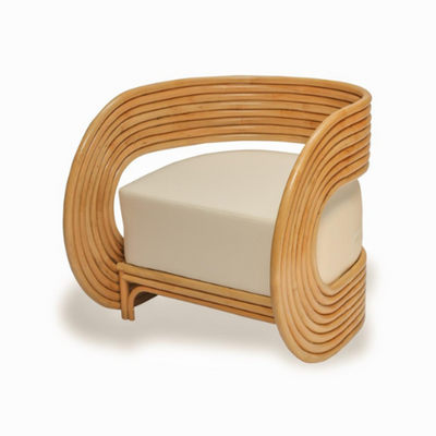 Adele Rattan Sofa Side Chair (Pre Order May)