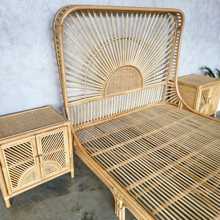 Cicily Rattan Bed Double (Pre Order Aug)