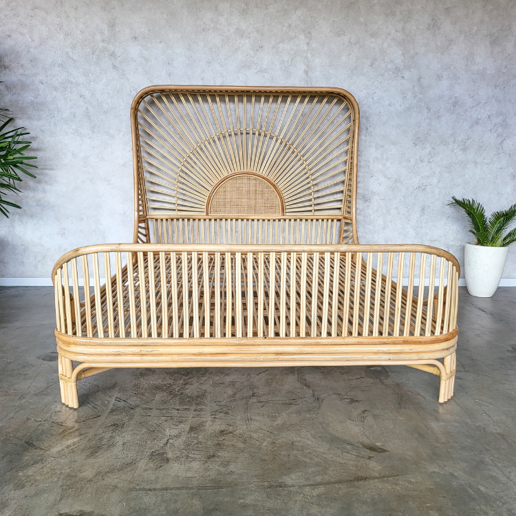 Cicily Rattan Bed Double (Pre Order Aug)