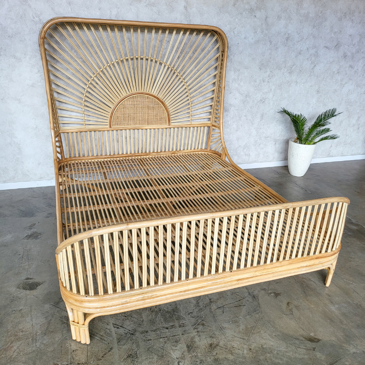 Cicily Rattan Bed King (Pre Order Aug)
