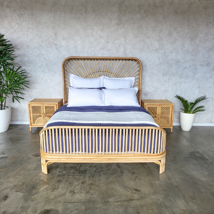 Cicily Rattan Bed Double (Pre Order May)