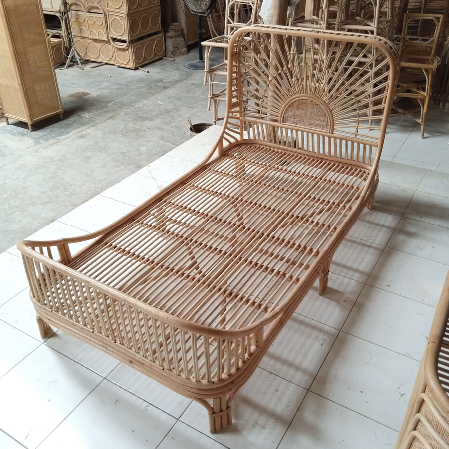 Cicily Rattan Bed King Single (Pre Order Feb) Beach and Wood