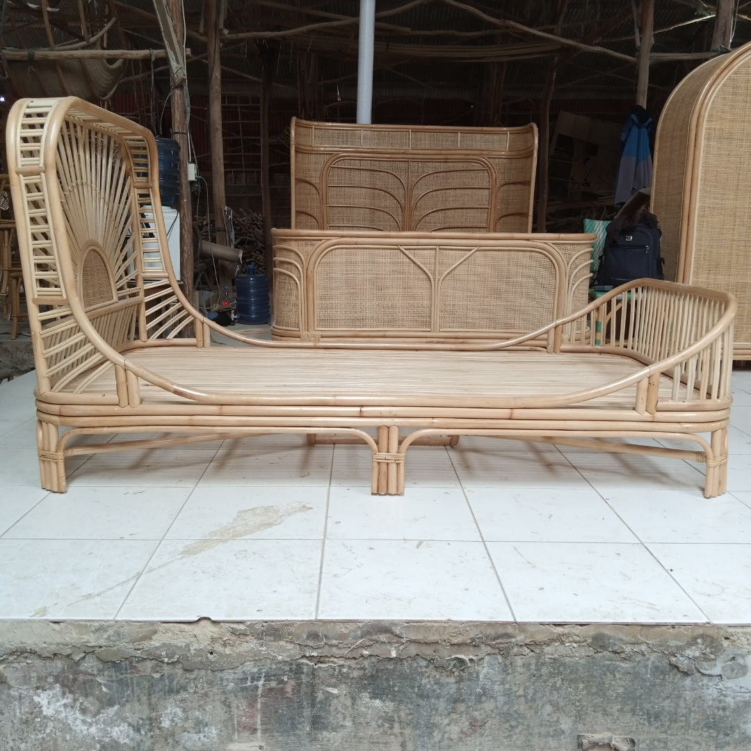 Cicily Rattan Bed King Single (Pre Order March) Beach and Wood