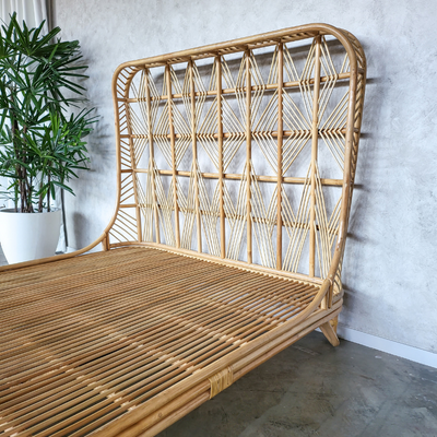Luna Rattan Bed Double (Pre Order May)